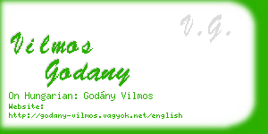 vilmos godany business card